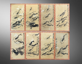 齐白石 虾.八开册页