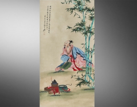 张大千 高士煮茶图