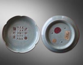 汝窑葵口盘