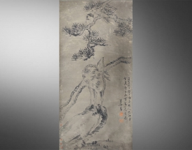 八大山人 松鹿图