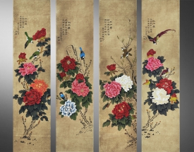 徐渭 花鸟四条屏