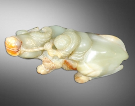 和田青玉籽料童子牧牛