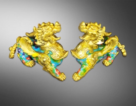 景泰兰鎏金貔貅