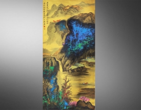 张大千 泼墨山水