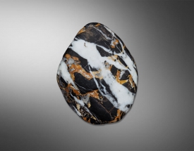 奇石（条纹状黑白黄三