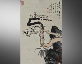 陆俨少 陆放翁诗意图
