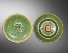 南宋汝窑仙鹤戏水纳福