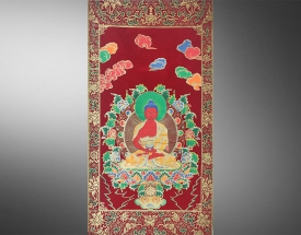 清代唐卡释迦牟尼座像