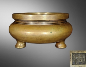 黄铜鬲式炉