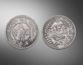 大清银币喀什（湘平一