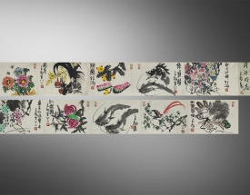 陈大羽 花卉长卷
