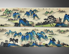 李新社 溪山访友图