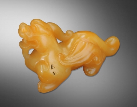 田黄瑞兽摆件
