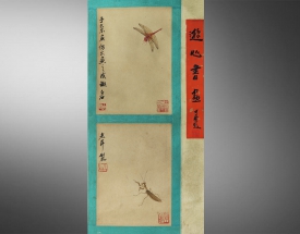 齐白石 双挖草虫