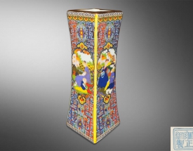 珐琅彩人物花插