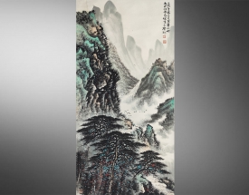黎雄才 青绿山水
