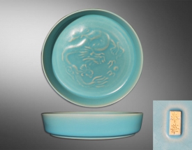 汝窑玛瑙釉润如玉龙纹