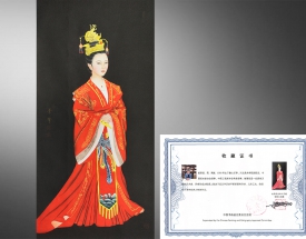 崔景哲 中国红美女图